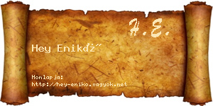 Hey Enikő névjegykártya